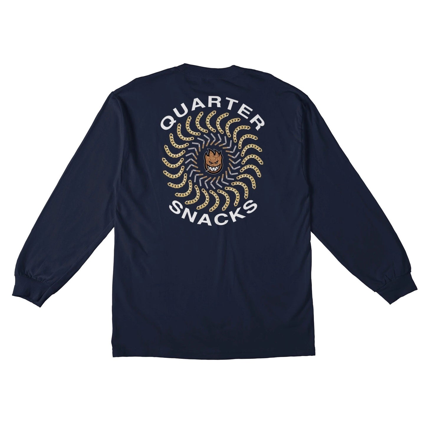 Spitfire X QS Quarter Classic Long Sleeve Tee - Navy/White - Bow Shock Marketplace