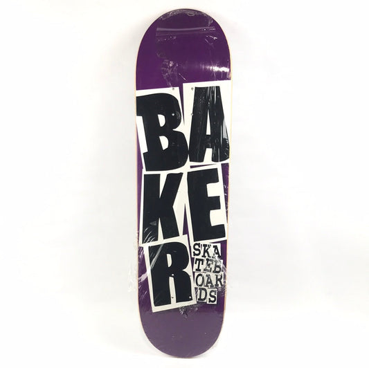 Baker Team Verticle Letters Purple 8.5" Skateboard Deck