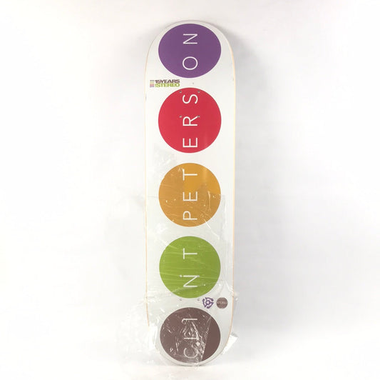 Stereo Clint Peterson Dots 15 Years White 8.0 Skateboard Deck 2007