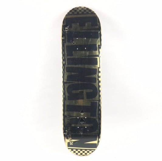 Baker Erik Ellington Checkers Black and Gold Foil 8.5 Skateboard Deck