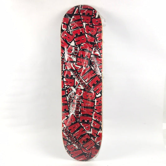 Baker Team All Over Logo Red/White 8.5'' Skateboard Deck