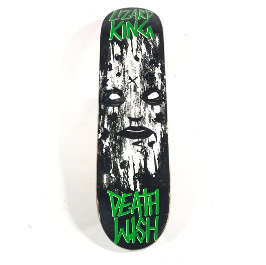 Deathwish Team Lizard king Sketchy Face Black 7.5" Vintage NOS Deck