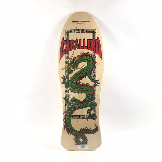 Powell Steve Caballero Dragon Woodgrain/Green 10" Skateboard Deck dp