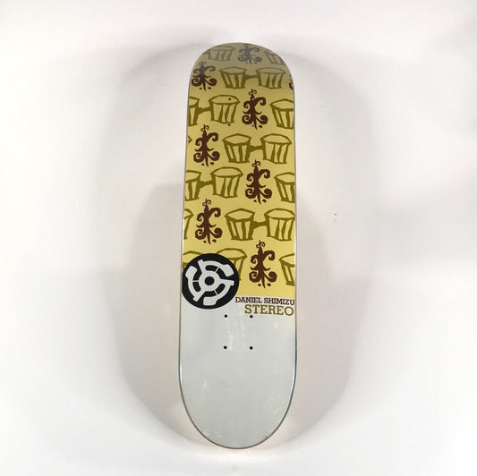 Stereo Daniel Shimizu Drums Yellow 7.5 Skateboard Deck