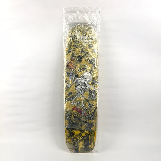 Powell Peralta Rodney Mullen Chess Skeleton Yellow 7.25" Skateboard Deck