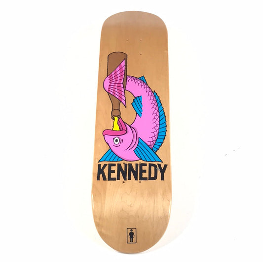 Girl Cory Kennedy Drinking Fish Woodgrain 8" Skateboard Deck