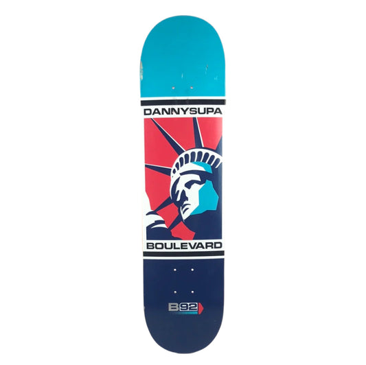 Boulevard Danny Supa Statue Blue/Red 7.75'' Skateboard Deck