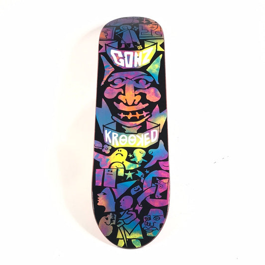 Krooked Mark Gonzales Trippy Face Multi/Black 8.125" Skateboard Deck