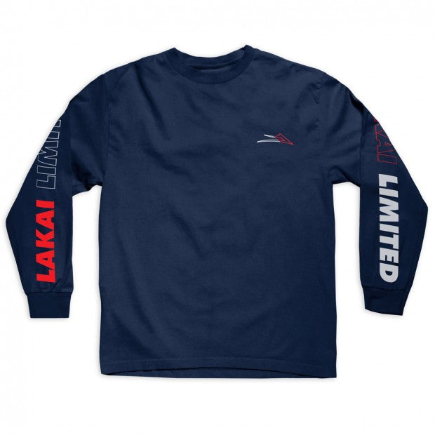 Lakai Racing Long Sleeve T-Shirt - Navy - Bow Shock Marketplace