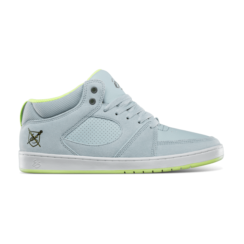 éS Shoes Accel Slim Mid X Carlsbad- Blue/Grey/White - Bow Shock Marketplace