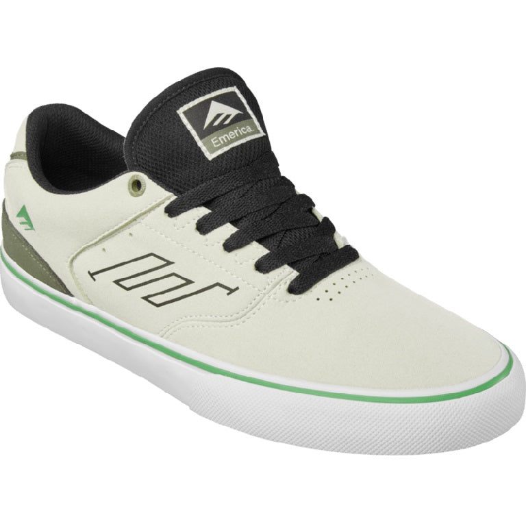 Emerica Shoes The Low Vulc - Tan/Green - Bow Shock Marketplace
