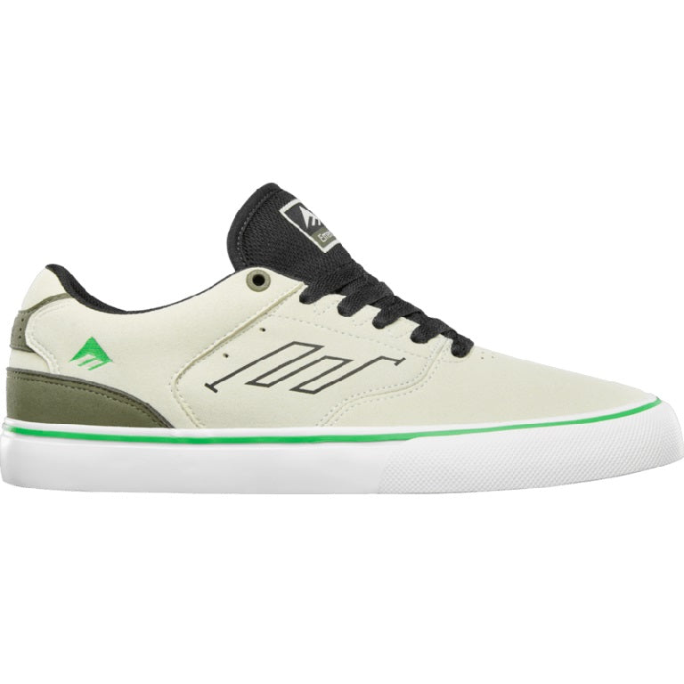 Emerica Shoes The Low Vulc - Tan/Green - Bow Shock Marketplace