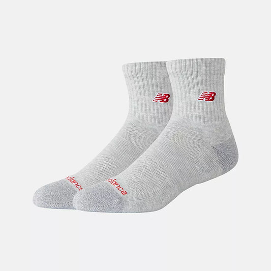 New Balance Active NB Premium Quarter Athletic Grey 2 Pack Socks