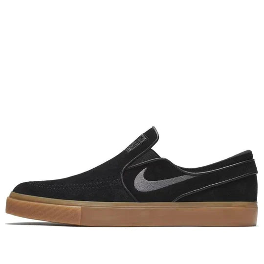 Nike Shoes SB Zoom Stefan Janoski Slip-On - Black/Gum Light Brown-Gunsmoke - Bow Shock Marketplace