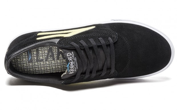 Lakai Shoes Krooked Griffin - Black/Yellow Suede - Bow Shock Marketplace