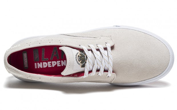 Lakai Shoes Riley Hawk x Indy Collab - White Suede - Bow Shock Marketplace