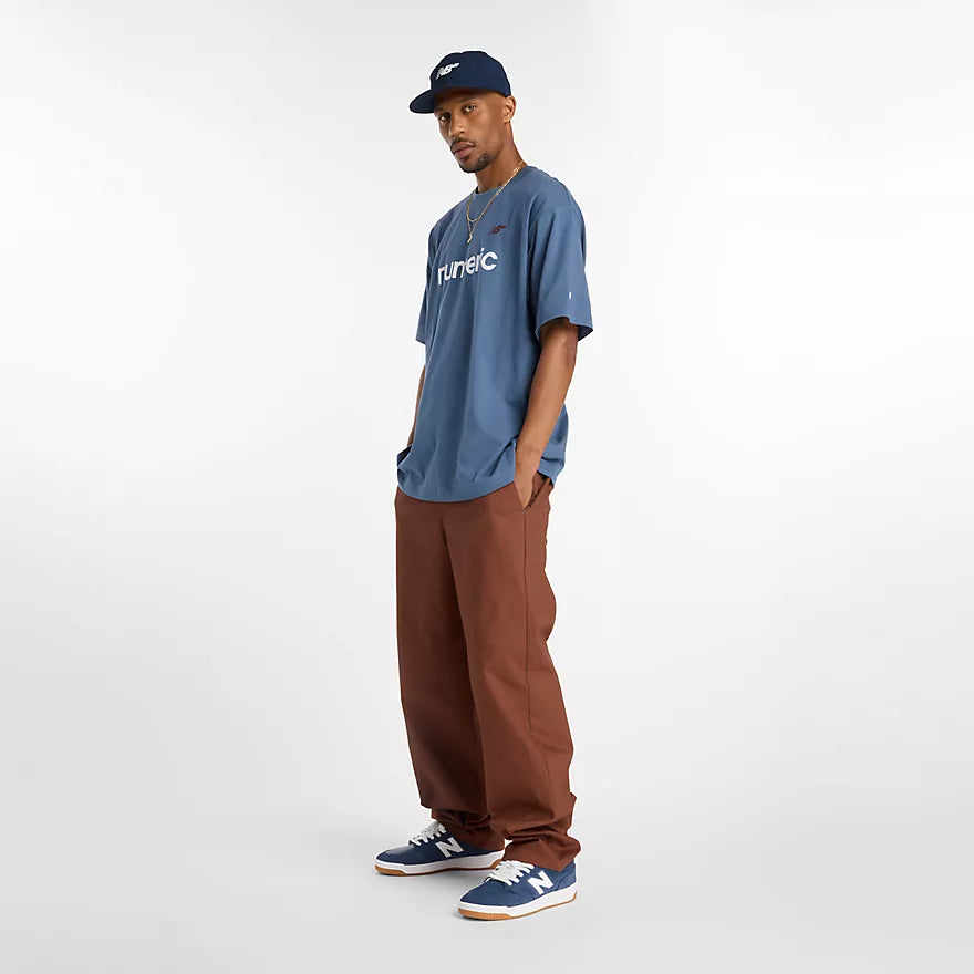 New Balance Numeric Linear Logo Vintage Indigo S/s Shirt