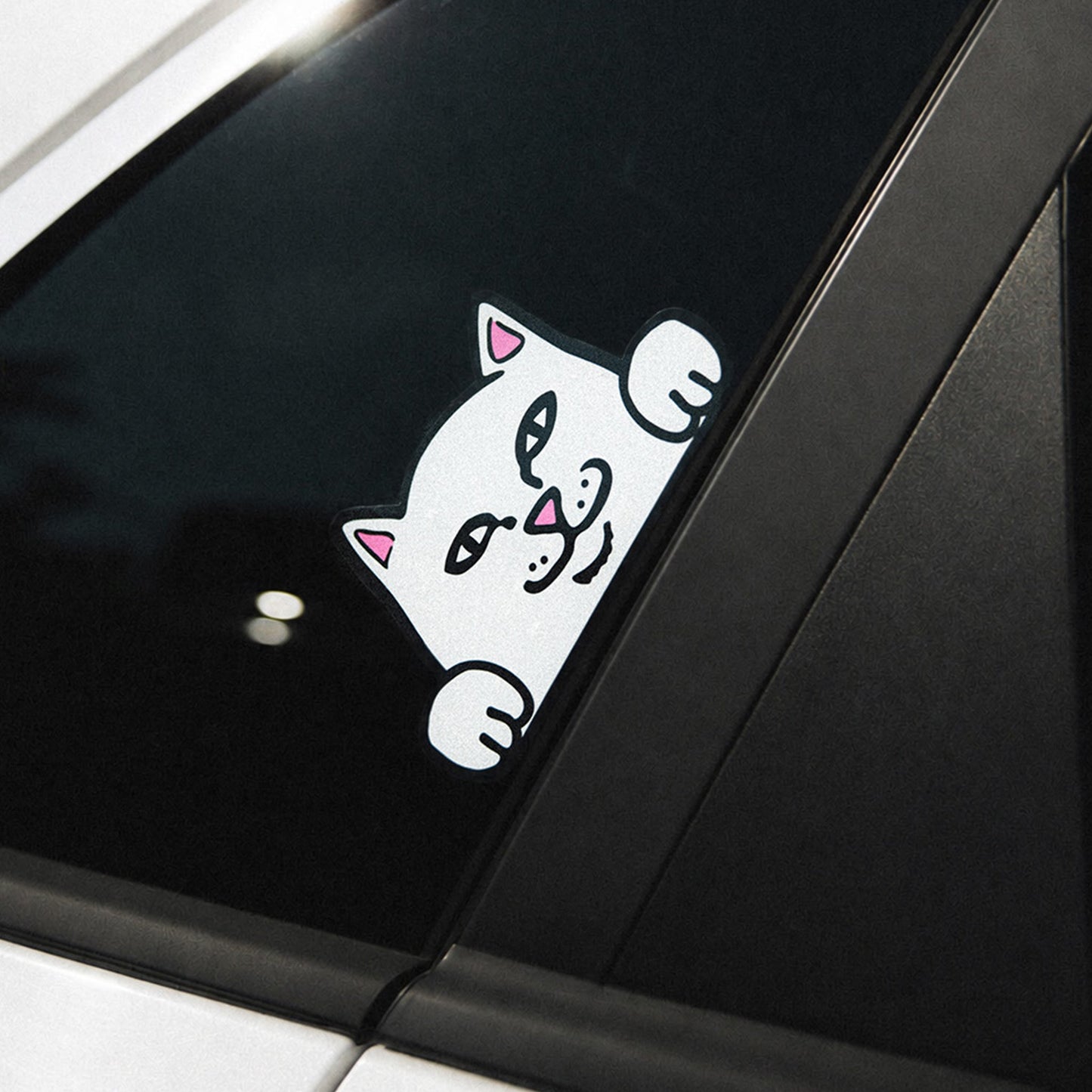 Peeking Nermal Car Sticker Pack (White)