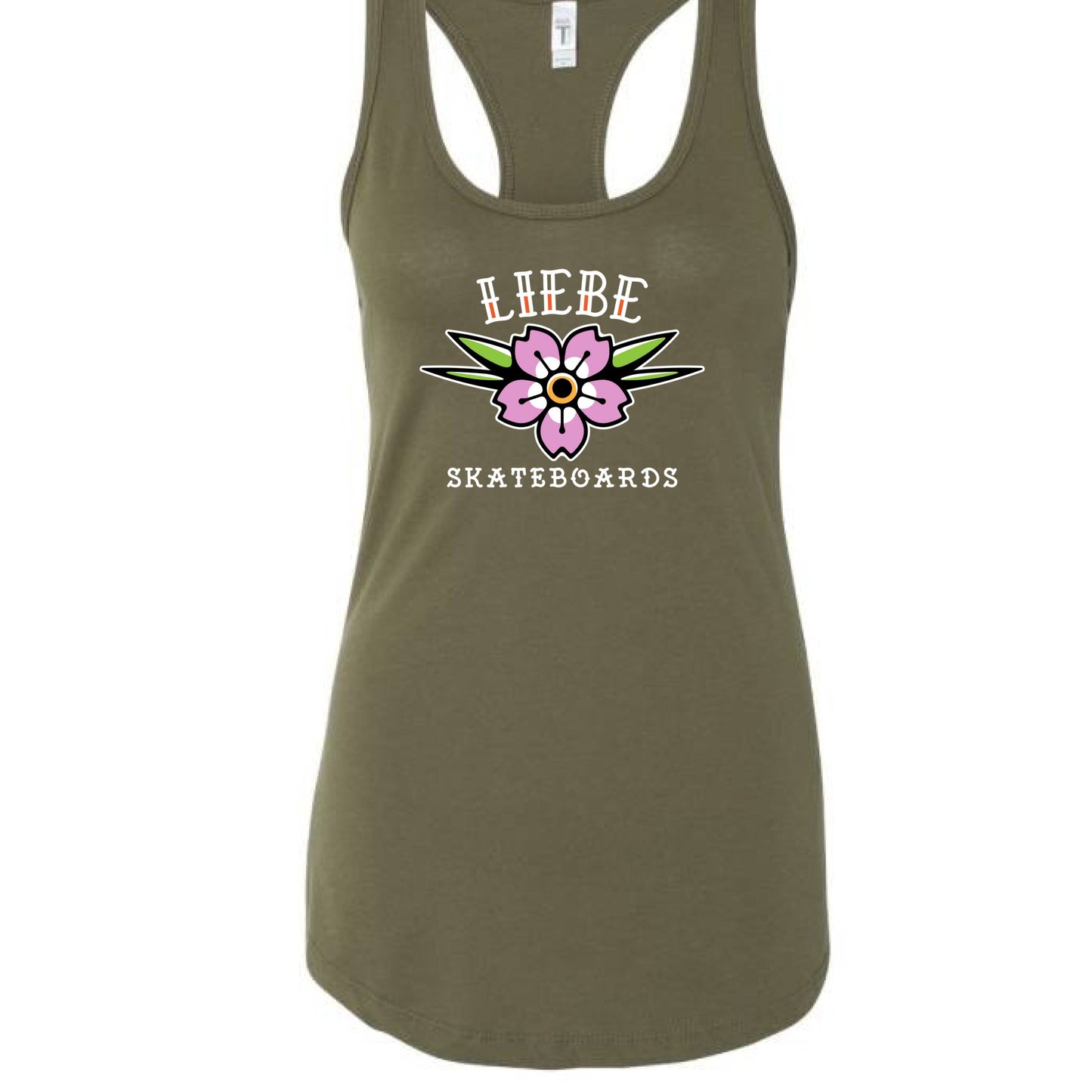 Liebe Cherry Blossom Women’s Racerback Tank Top
