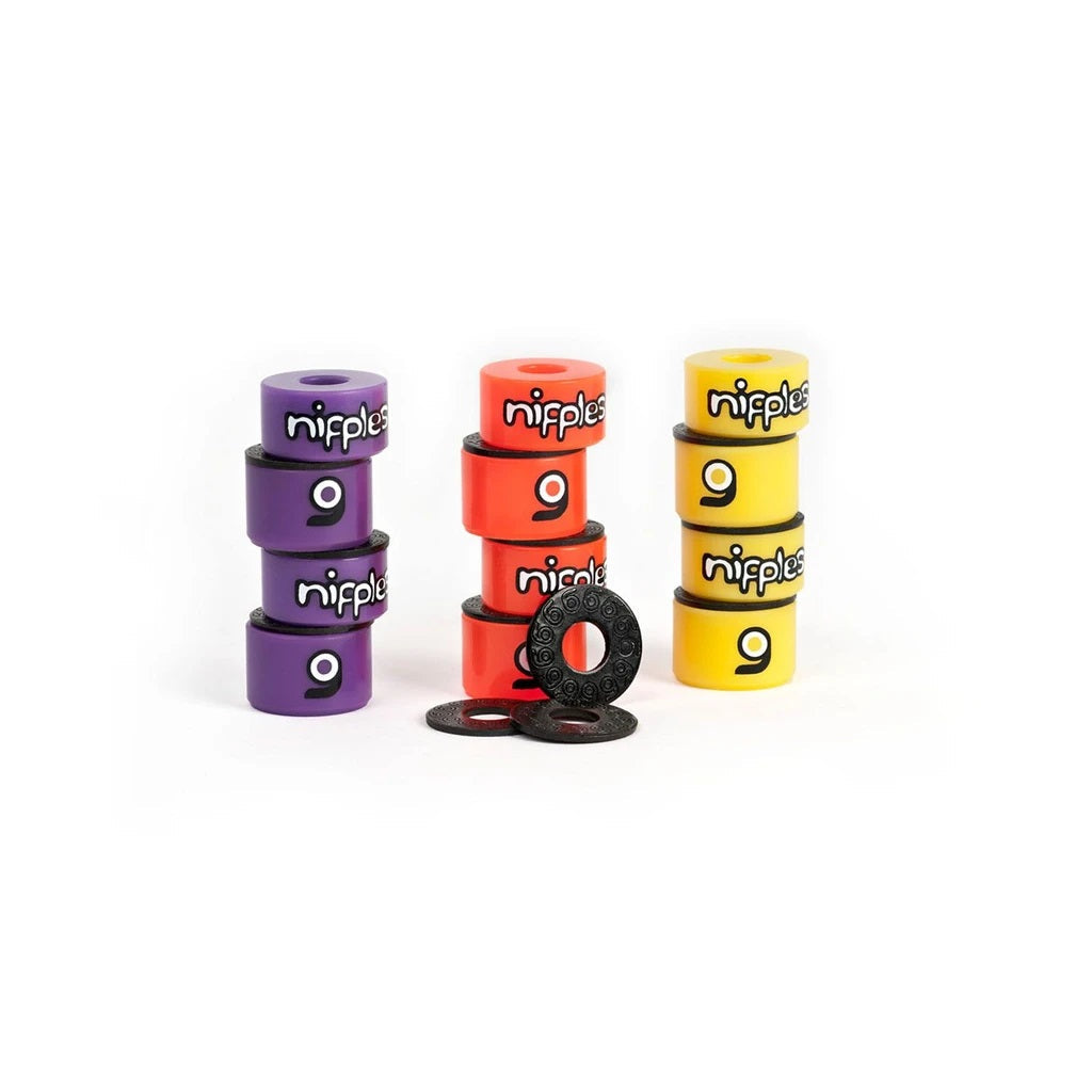 Orangatang Nipple Double Barrel Bushings Hard - Yellow (Set) - Bow Shock Marketplace