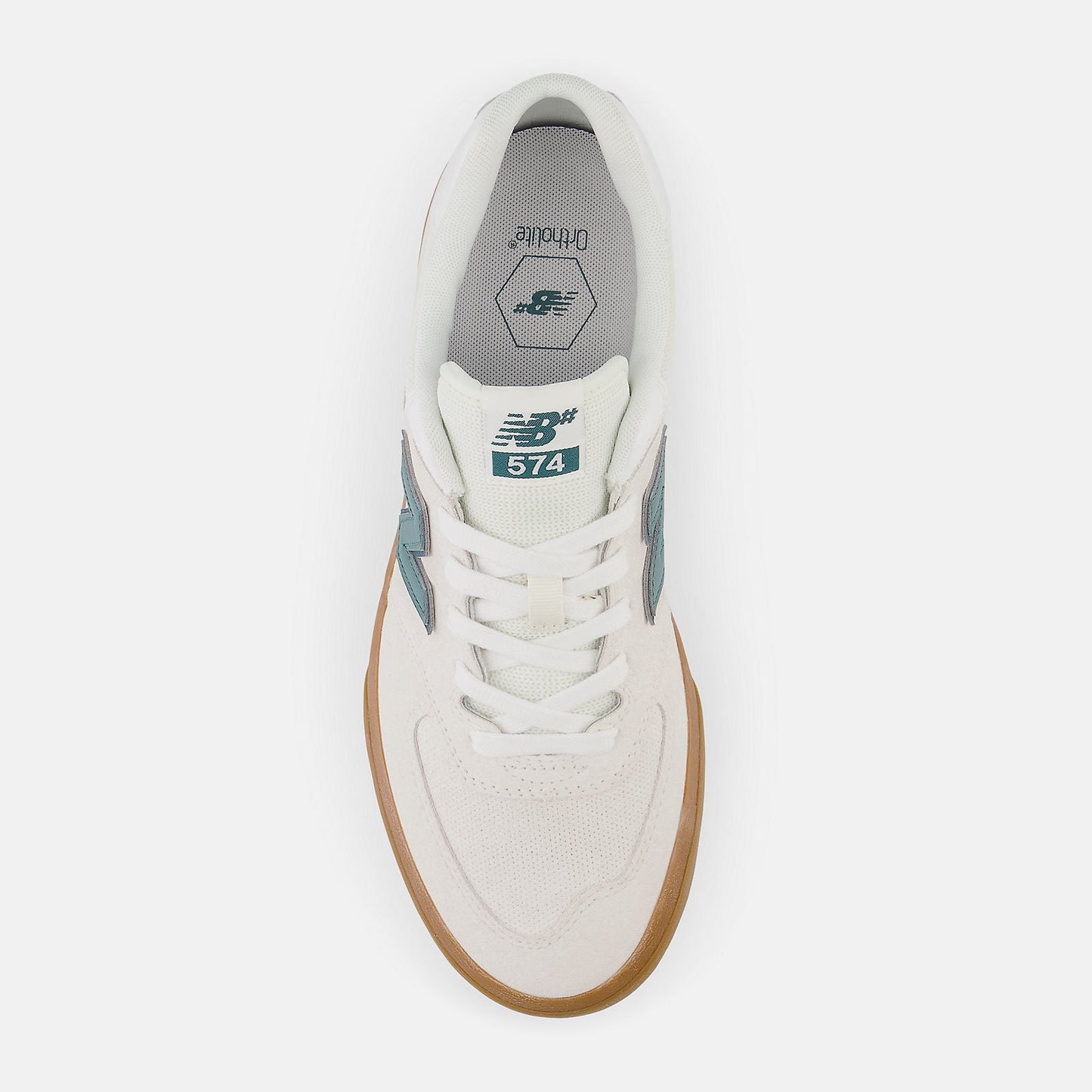 New Balance Shoes Numeric 574 Vulc - Sea Salt/Teal - Bow Shock Marketplace