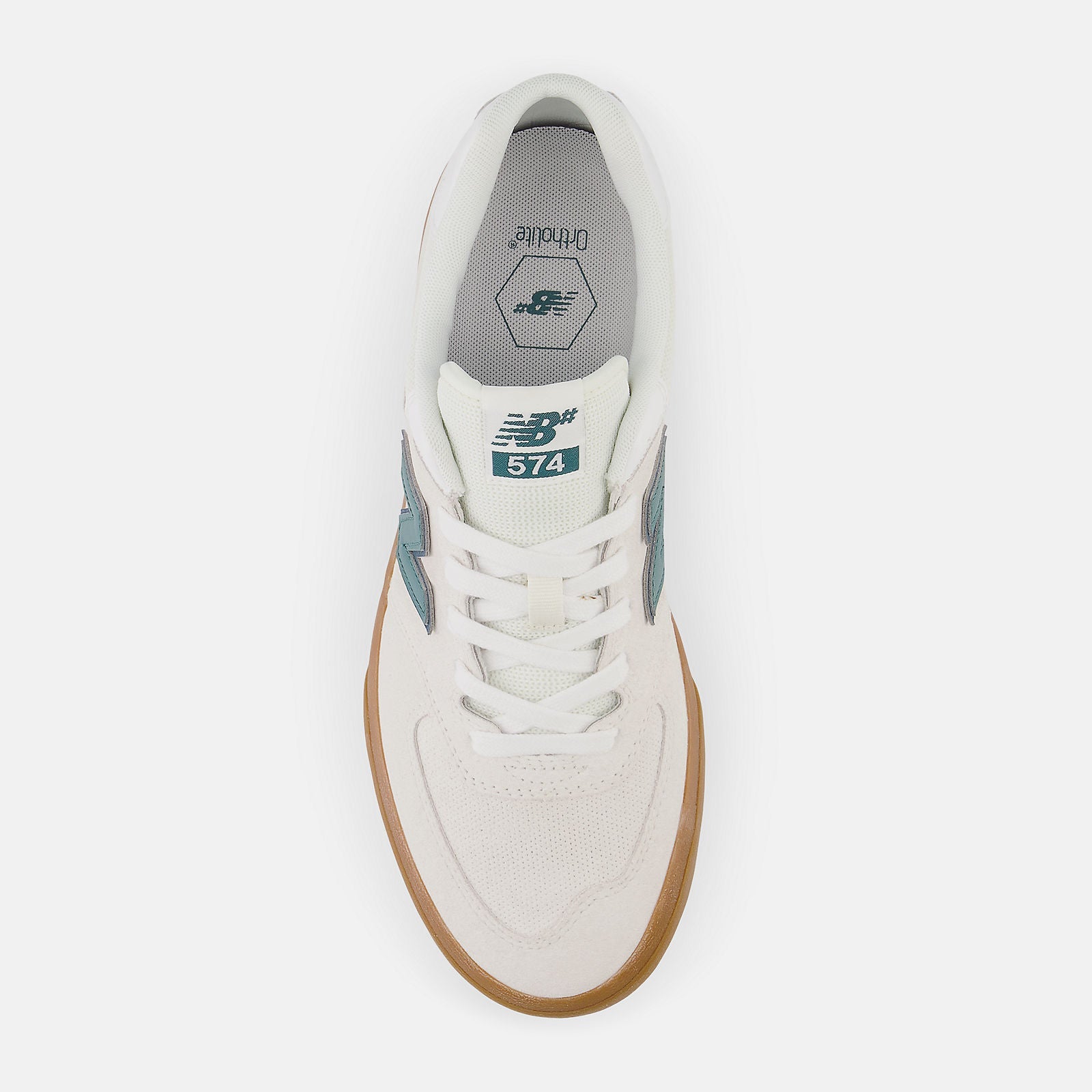 New Balance Shoes Numeric 574 Vulc - Sea Salt/Teal - Bow Shock Marketplace