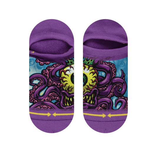 Cycloptopus No Show Sock With Art By Jimbo Phillips