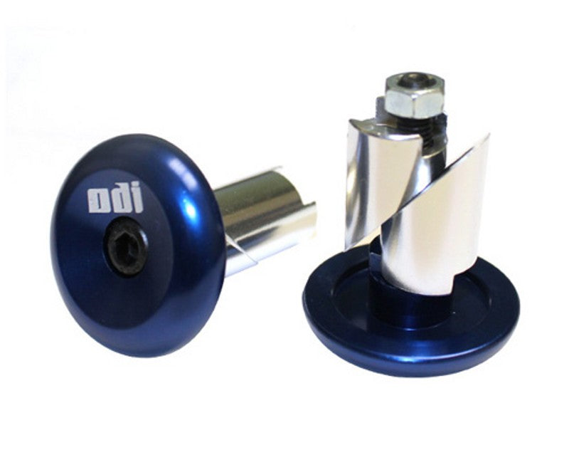 ODI Aluminum Bar End Plug - Blue - Bow Shock Marketplace