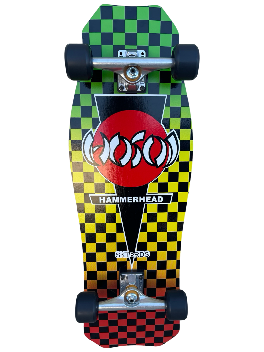 Hosoi O.G. Hammerhead Rasta Checkerboard 10.5" Complete Skateboard