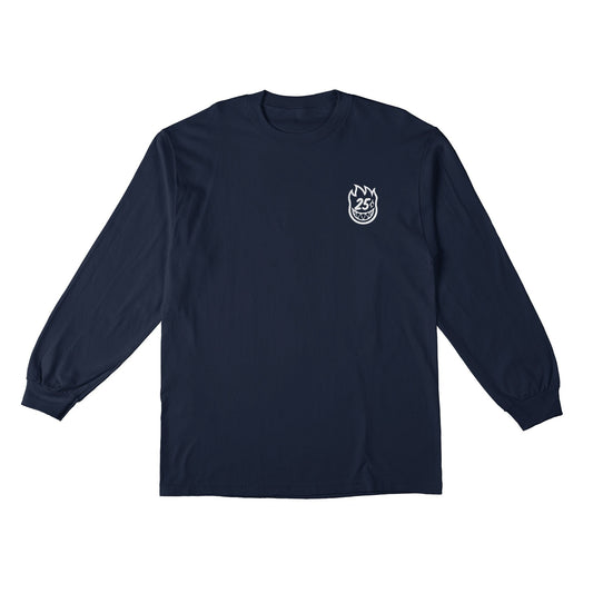 Spitfire X QS Quarter Classic Long Sleeve Tee - Navy/White - Bow Shock Marketplace