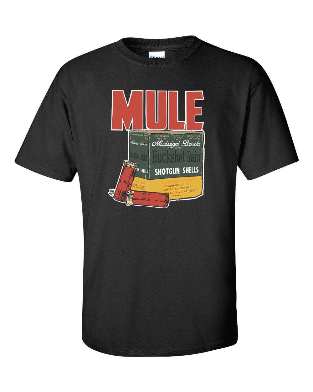 Mule "Buckshot Rain" T-Shirt Design by Brian Walsby - Bow Shock Marketplace