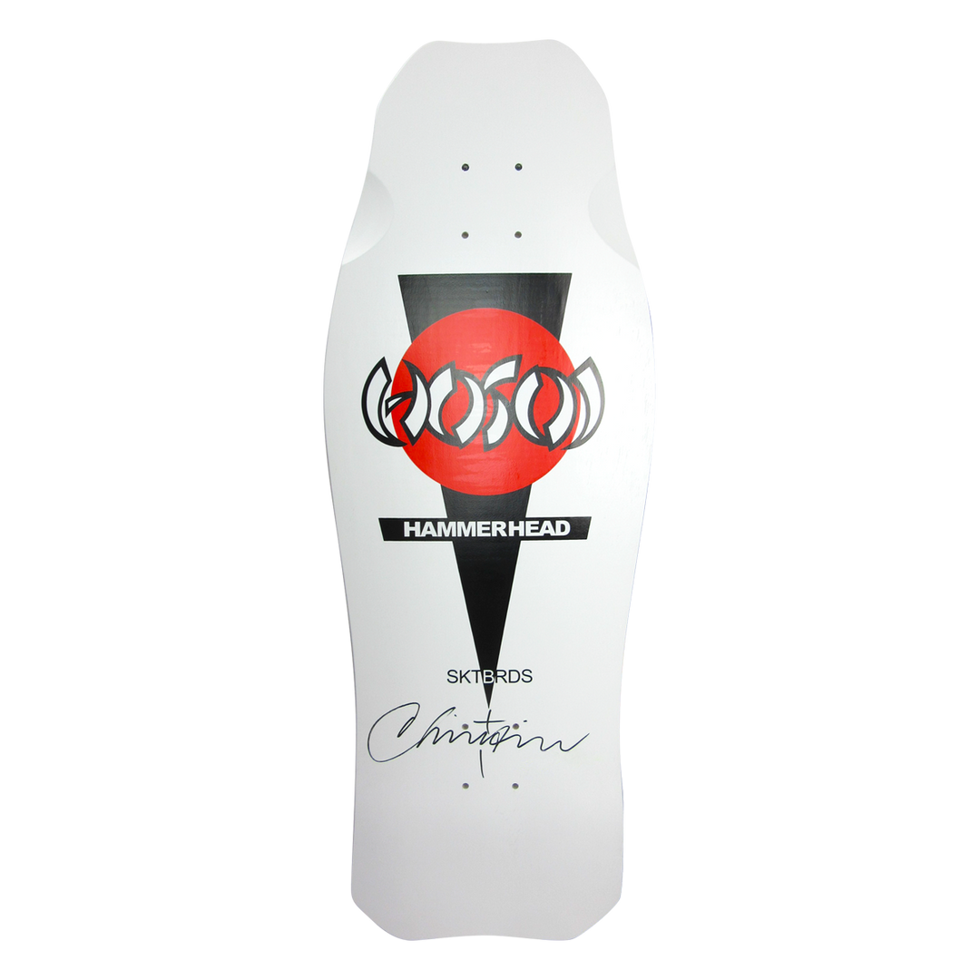Hosoi OG Hammerhead White 10.5" Autographed Skateboard Deck