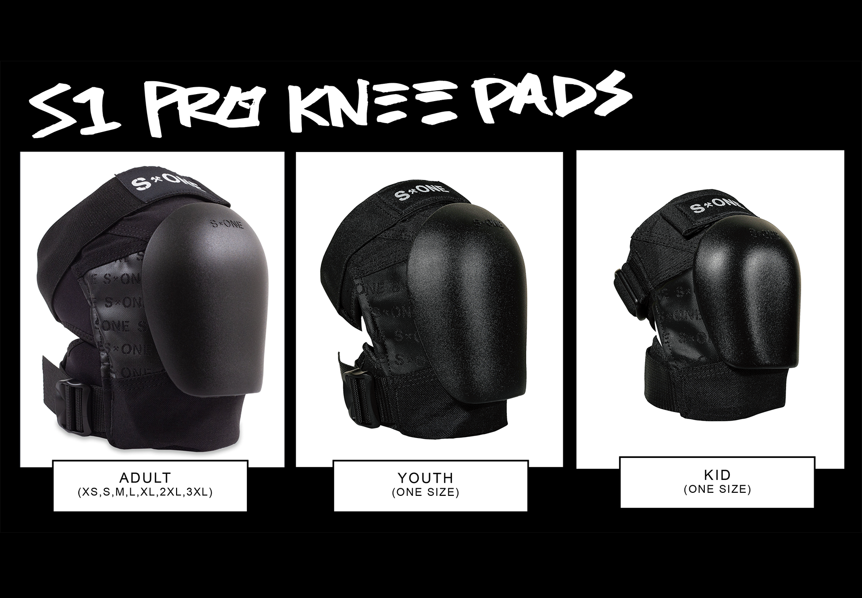 S1 Kid Pro Knee Pad - Black - Bow Shock Marketplace