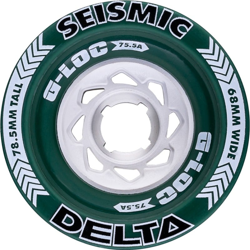 Seismic Delta 78.5x68mm 75.5a G-LOC Wheels - Green (Set of 4) - Bow Shock Marketplace