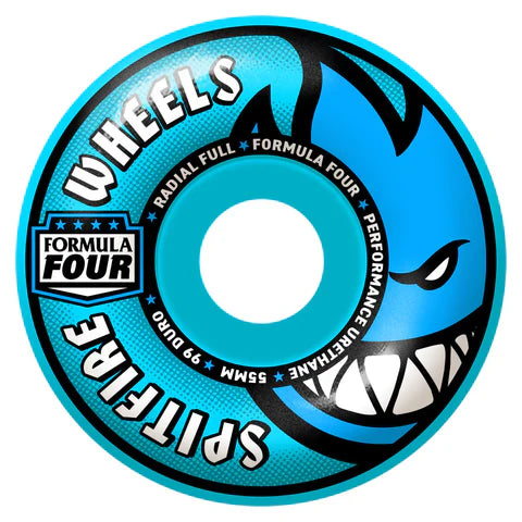 Spitfire F4 99a 55mm Radial Full Blue Skateboard Wheels