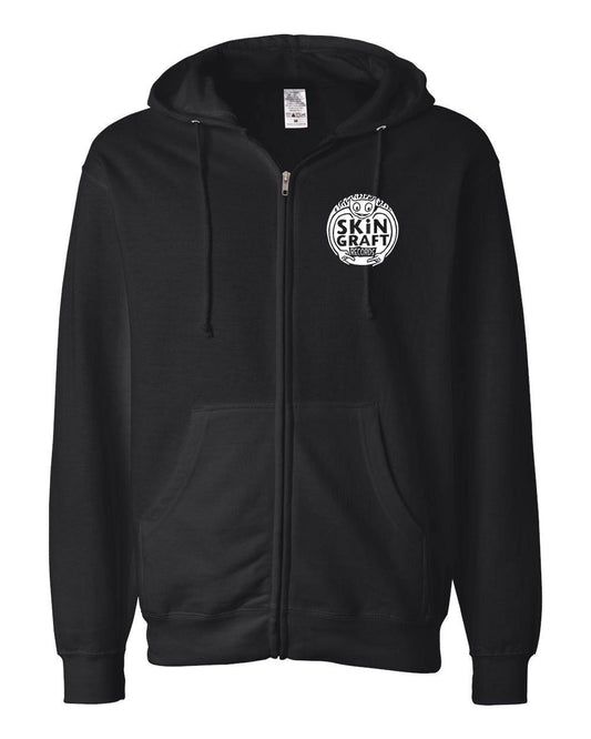 SKiN GRAFT Records “Logo” Zip-Up Hooded Sweatshirt - Bow Shock Marketplace