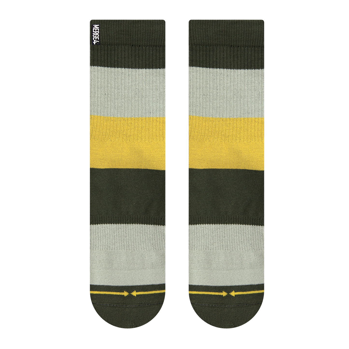 Lichen Stripe Bamboo Crew Socks by Spidey