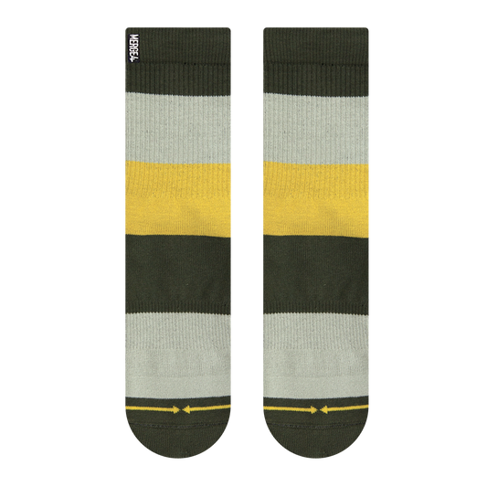 Lichen Stripe Bamboo Crew Socks by Spidey