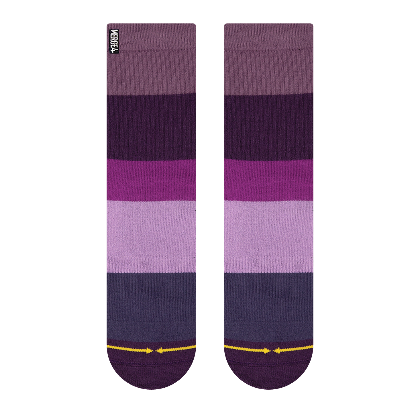 Purple Stripe Bamboo Crew Socks by Spidey