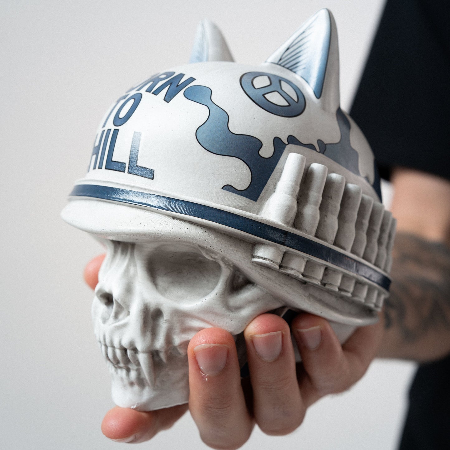 Born To Chill Ceramic Incense Holder (Indigo)