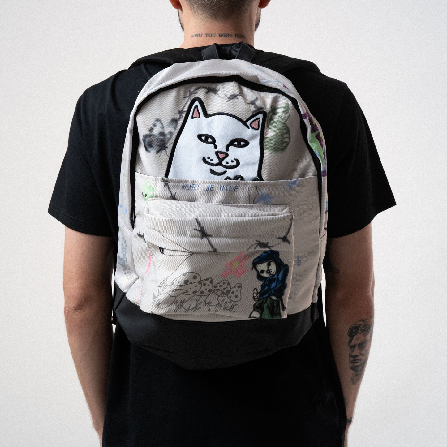 Goosebumps Velcro Backpack (Bone)
