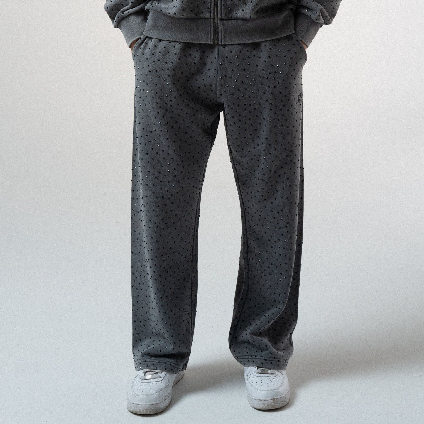 RIPNGEMS Straight Leg Sweatpants (Charcoal Wash)