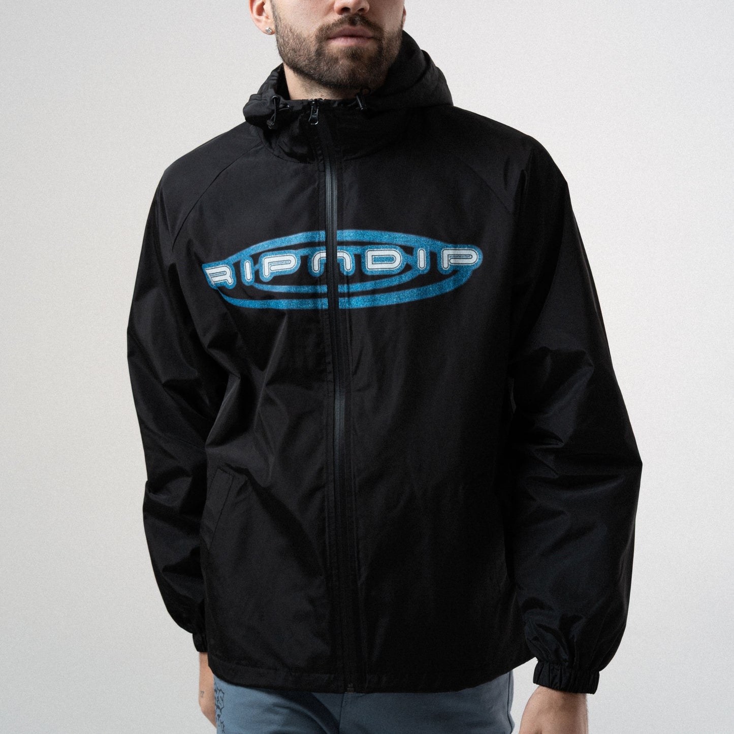 Otis Zip Up Hooded Jacket (Black)