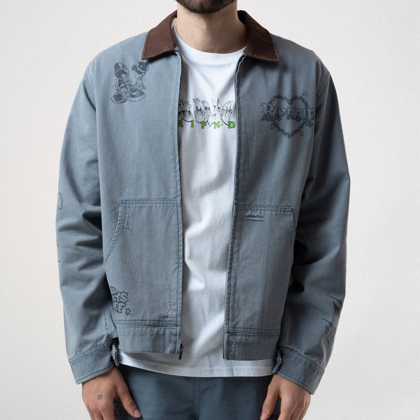 Westside Zip Up Work Jacket (Slate)