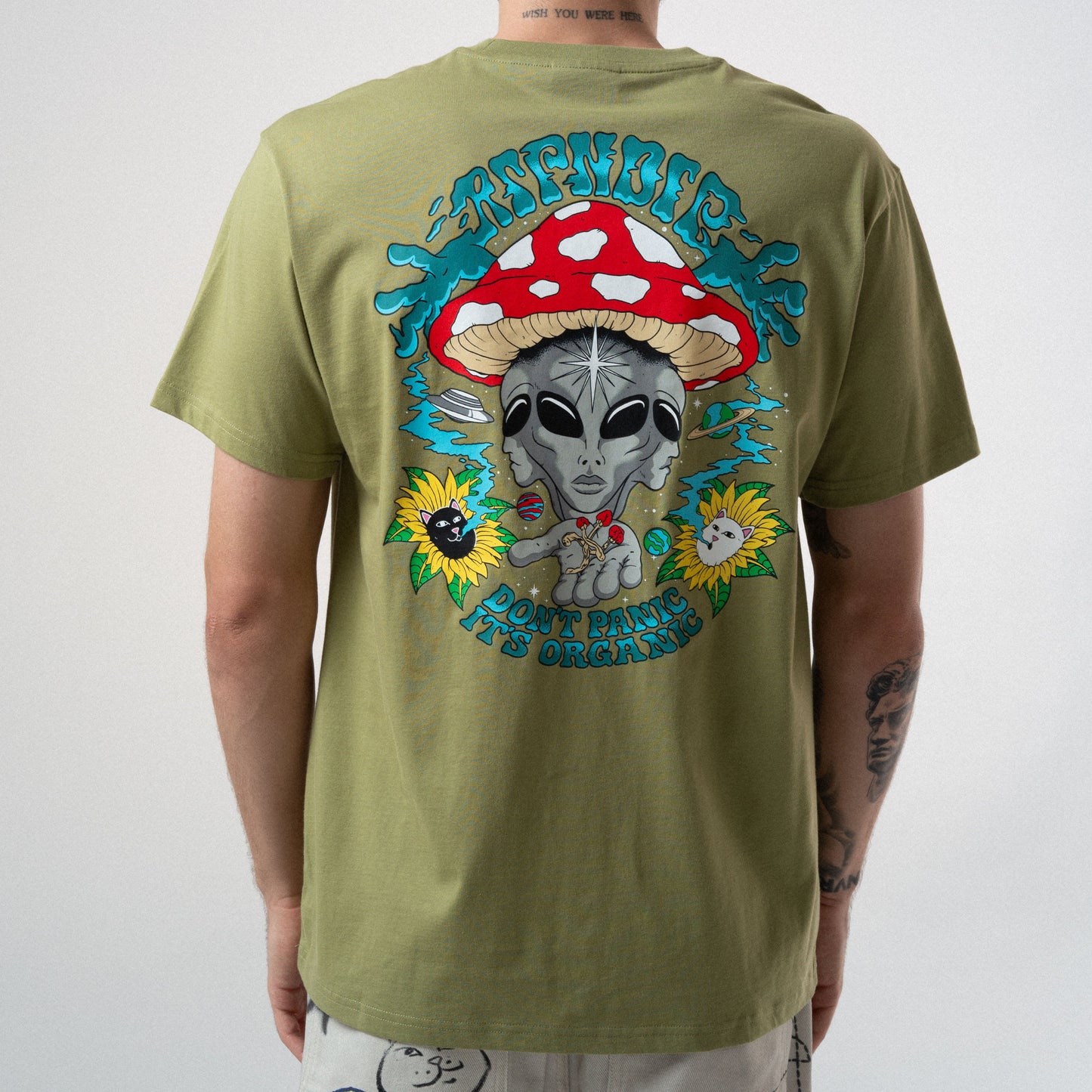 Don't Panic Tee (Light Forest)
