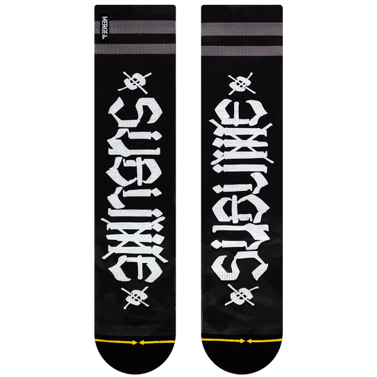 Sublime Chaz Tag Black Tall Socks