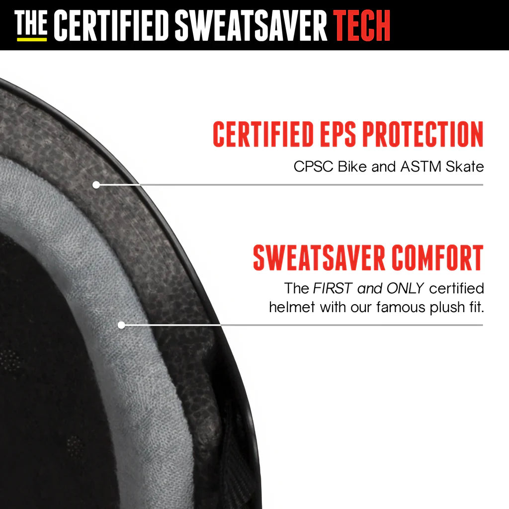 Triple Eight "The Certified Sweatsaver" White Matte Helmet