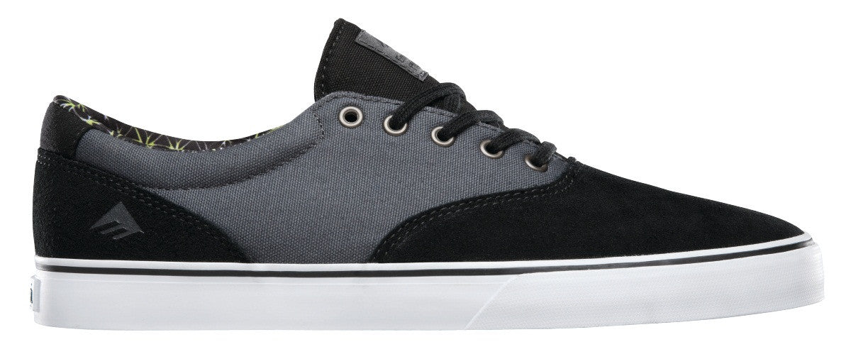 Emerica Shoes The Provost Slim Vulc - Black/Grey/White - Bow Shock Marketplace