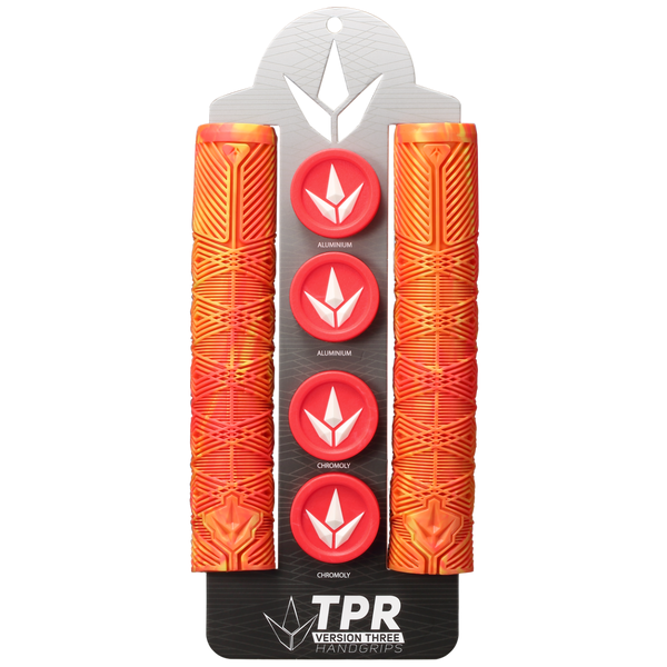 Envy Handgrips V3 (TPR) - Orange/Red (Pair)