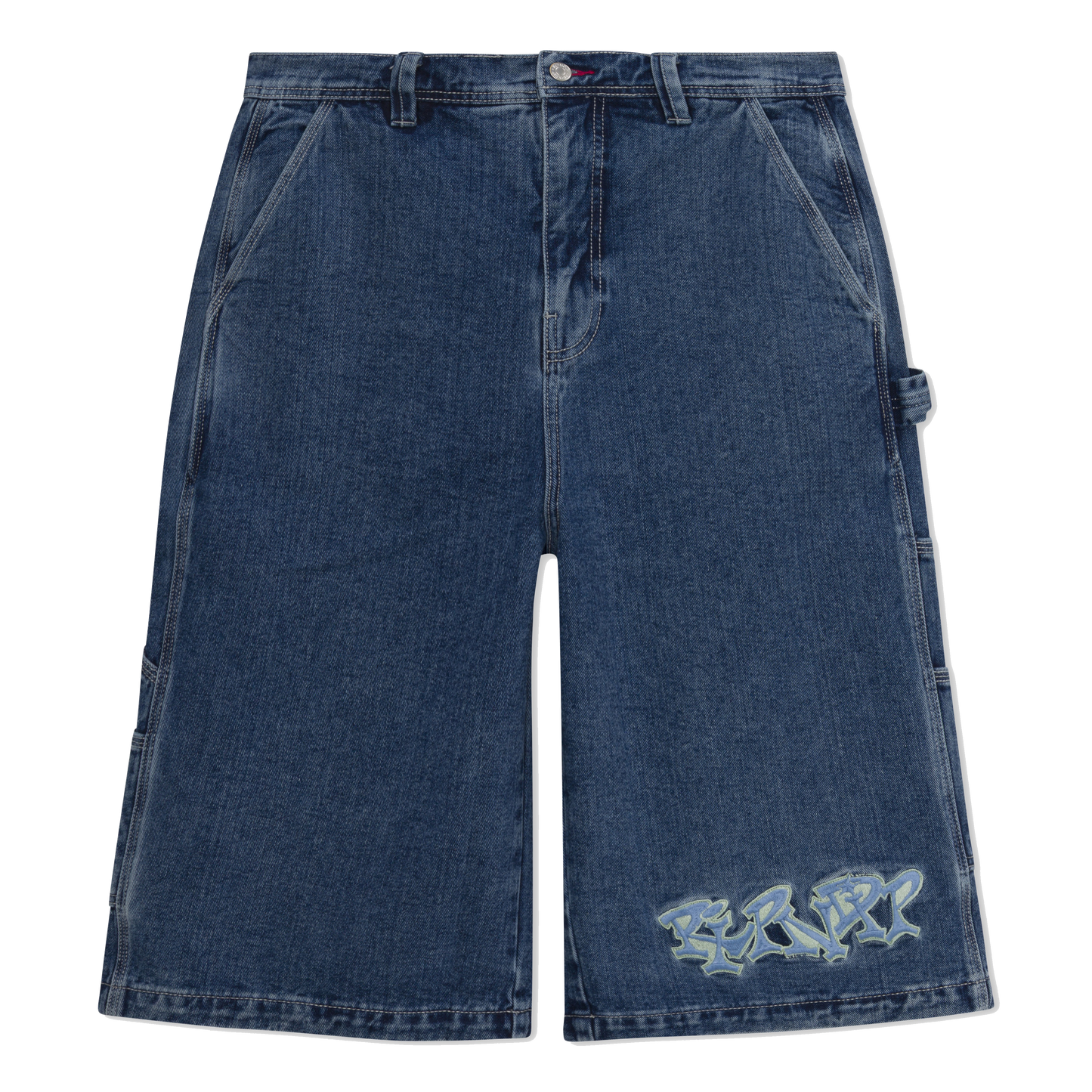 Ace Ultra Wide Leg Shorts (Medium Wash)